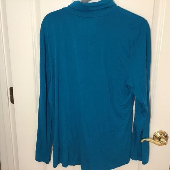 NWT. JM Collection PM Teal Crewneck Sweater Top MP - Picture 2 of 6
